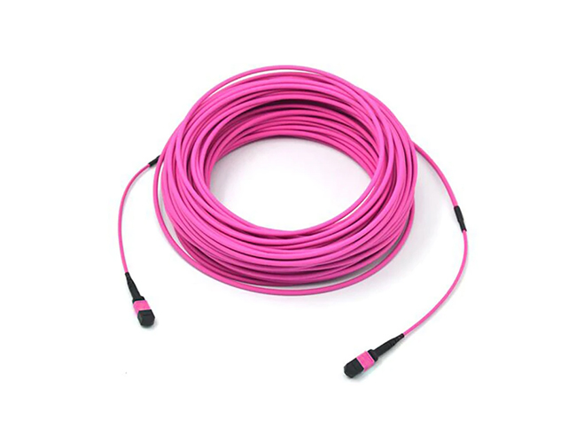 24 Fibers MTP female Multimode OM4 Fiber Trunk Cable